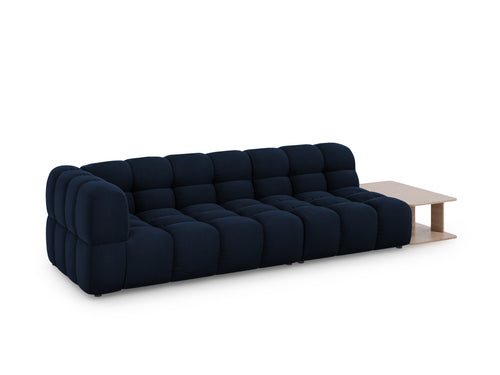 Cosmopolitan Design Rechte modulaire bank Sky 4-zits, flueel, koningsblauw - 102x297x70cm