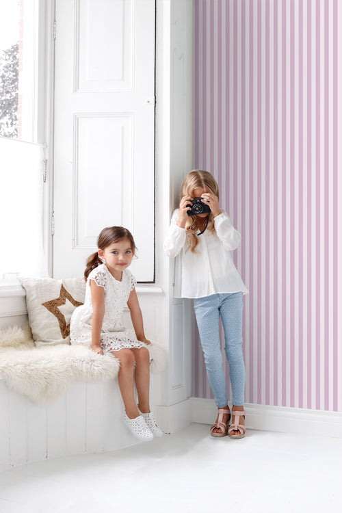 ESTAhome behang strepen paars - 53 cm x 10.05 m - 130954 - vtwonen shop