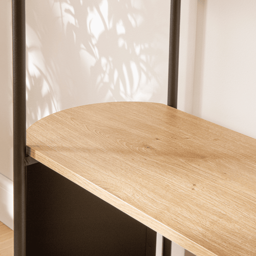 Calicosy - EKLO Rechte boekenkast - Licht hout - 34x100x133,5 cm