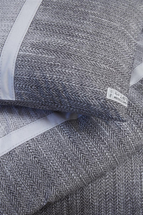 Rivièra Maison - Amsterdam Loft dekbedovertrek - Lits-Jumeaux - 240x200/220 cm - Grijs - vtwonen shop