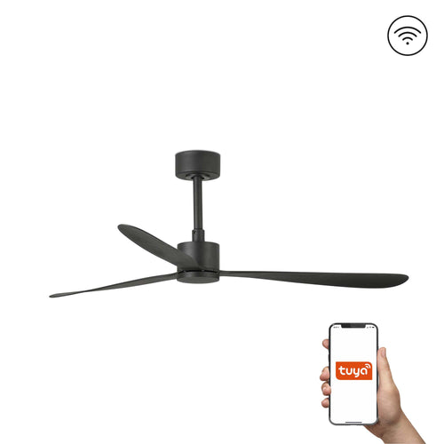 Faro Amelia Groot 3-bladig matzwart Tuya Smart System