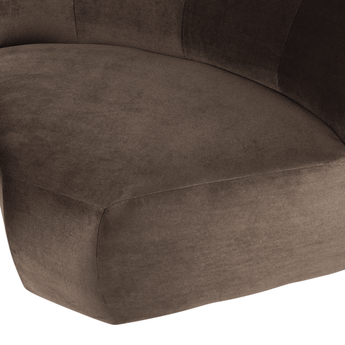 WOOOD hoekelement rond Mojo Base - Velvet - Bruin - 74x110x110
