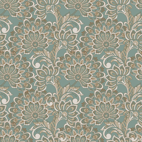 ESTAhome behang vintage bloemen vergrijsd groen - 50 x 900 cm - 131088 - vtwonen shop