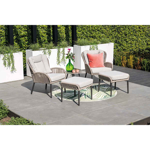 Garden Impressions loungestoelen Bentong - Fons taupe - 3-delig