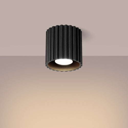 Sollux Lighting Plafondlamp AURA 1 zwart GU10 - 10x10x10cm