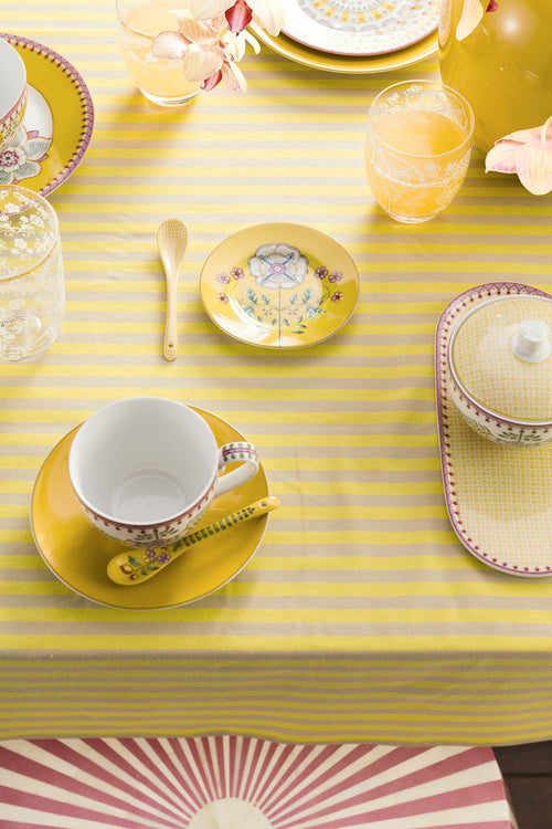 Pip Studio - Petit Fours - Lily & Lotus - Geel - 12 cm - Set van 6