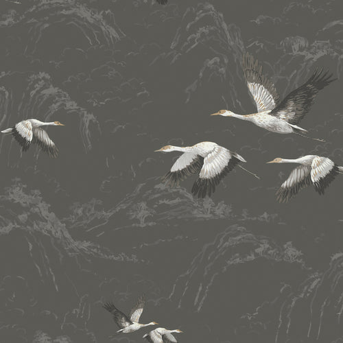 Laura Ashley Vliesbehang - Animalia Dark Steel