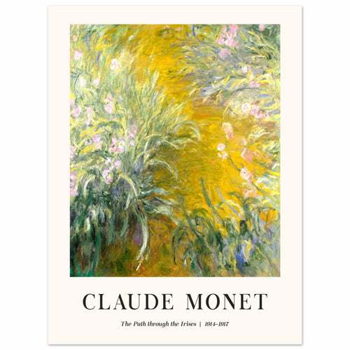 Artfulprints  Claude Monet - The path through the irisis   poster 30x40 cm - vtwonen shop