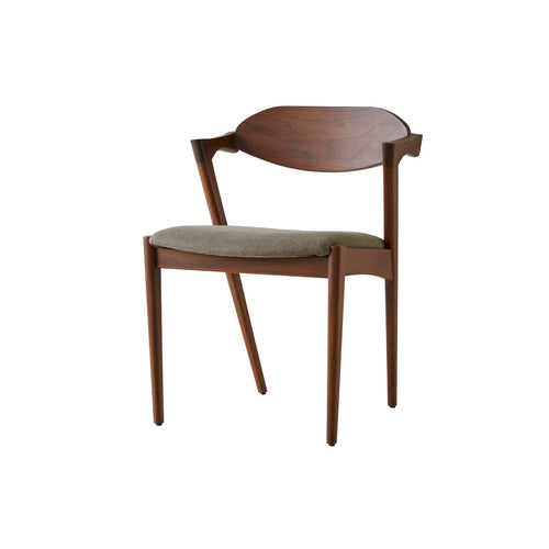 Tikamoon Stoel van donker massief teakhout en stof - Bruin - vtwonen shop