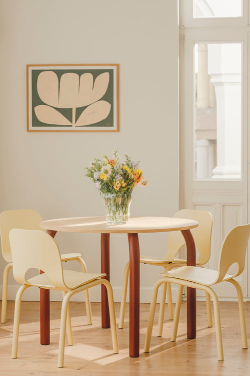 noo.ma MEKO Tafel - Oak & Auburn Red - vtwonen shop