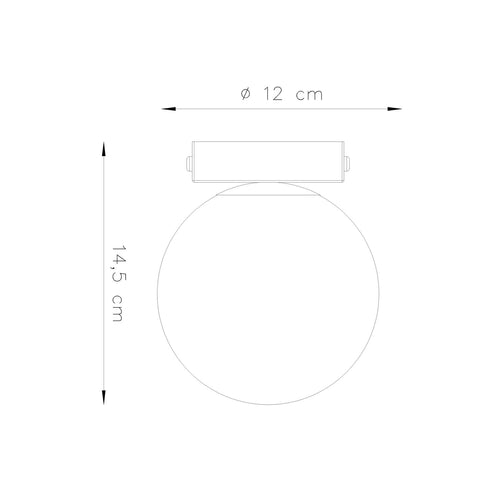 Sollux Lighting Plafondlamp YOLI 1 rode oker - 12x12x14,5cm
