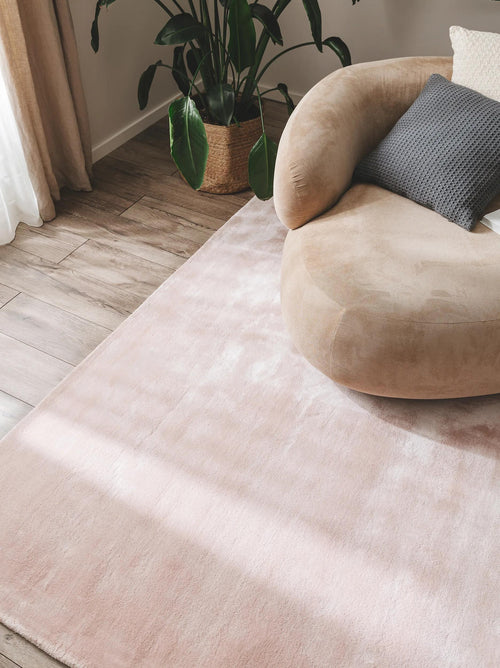 benuta viskose vloerkleed Nela - roze - 160x230 cm