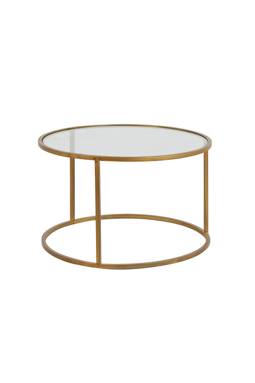 Light & Living salontafel DUARTE - Ø75x44cm - goud - Set van 2 - vtwonen shop