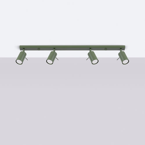 Sollux Lighting Plafondlamp RING 4L olijfgroen - 81x6x17cm