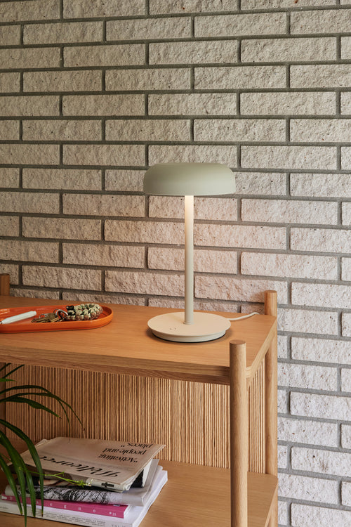 Hübsch tafellamp Velo - ijzer/polycarbonaat - ø20xh37cm, integreret