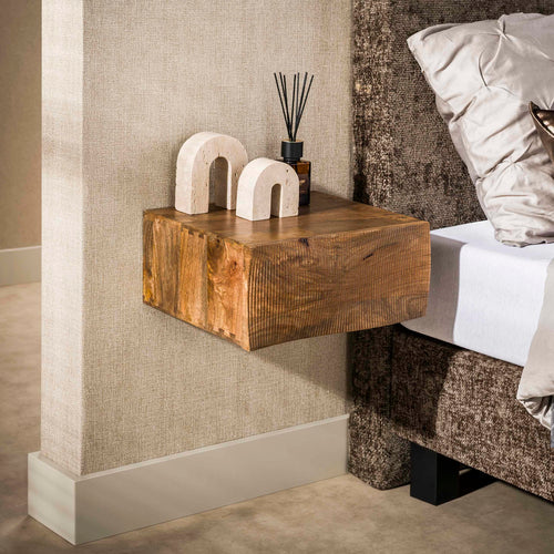Giga Living Nachtkastje Ocean - Zand Hout - 35x40x18cm