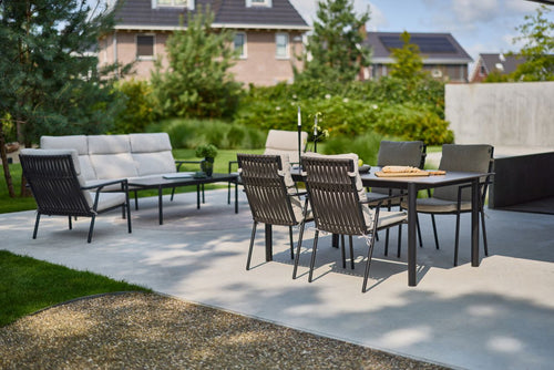 Hartman Tuinstoel Shinzo - Zwart Touw - Zithoogte 50cm - Set van 4 - vtwonen shop