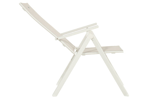 Hartman Tuinstoel Aruba - Wit Aluminium - Verstelbaar - Set van 2 - vtwonen shop