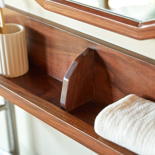 Tikamoon Badkamerplank in massief palissander 140 cm - Bruin - vtwonen shop