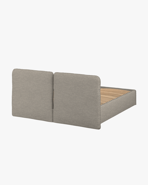 noo.ma gestoffeerd bed met opbergruimte - bright brown, 95 cm hoog
