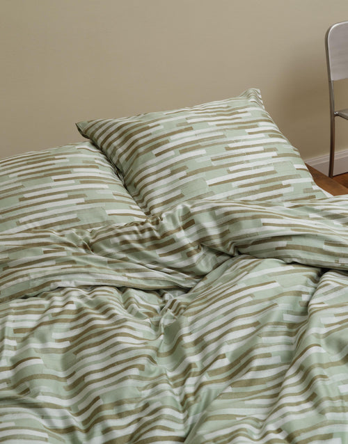 Marc O'Polo Svali dekbedovertrek - Lits-Jumeaux XL – 260x200/220 cm - Calm sage