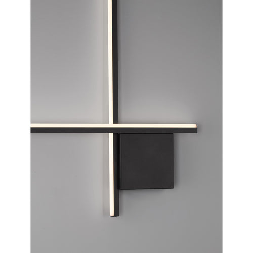 Nova Luce CROSS Geïntegreerde LED-wandlamp Sandy Black Triac dimbare LED 15W 880lm 2700K