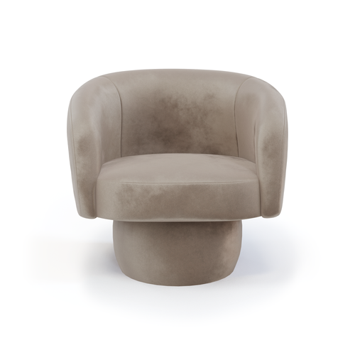 Sia Home - Kleine poefs en fauteuils ORSON -  Fluweel - Mol - 72cm - vtwonen shop