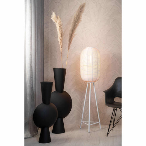Light & Living vaas Kavandu - zwart - 19x14.5x61.5cm - vtwonen shop