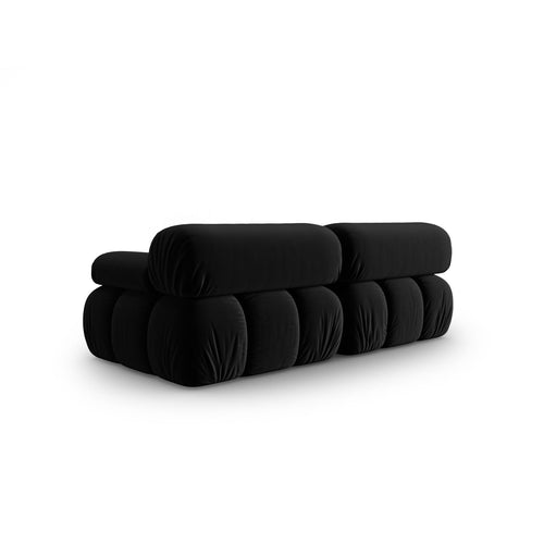Cosmopolitan Design - Modulaire bank Cortina 2-zits, flueel zwart - 94x188x70cm