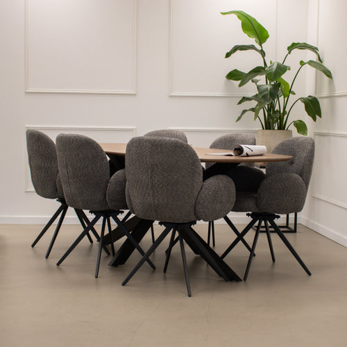 Kick draaistoel Raf - Donkergrijs - vtwonen shop