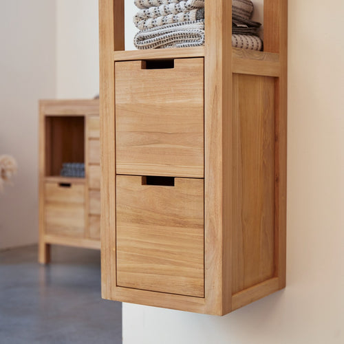 Tikamoon Massief teakhouten kolomkast - Naturel - vtwonen shop