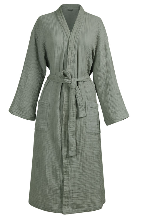 vtwonen  Gentle Embrace Bathrobe - S/M - Saliegroen