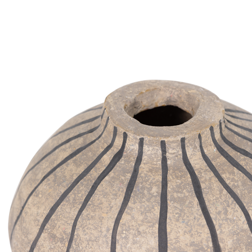 WOOOD decoratie vaas Karo - Papier Mache - Zand - 30x35x35