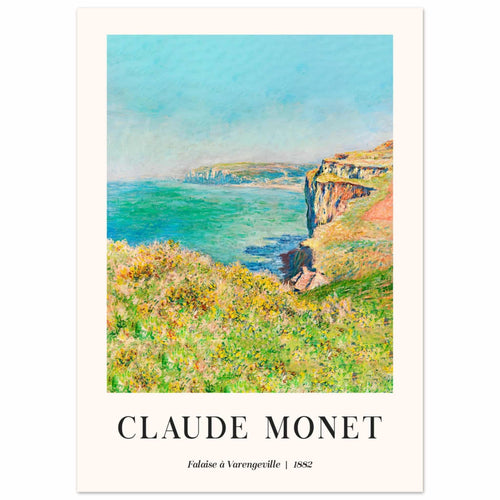 Artfulprints  Claude Monet - Falaise à Varengeville   poster 50x70 cm