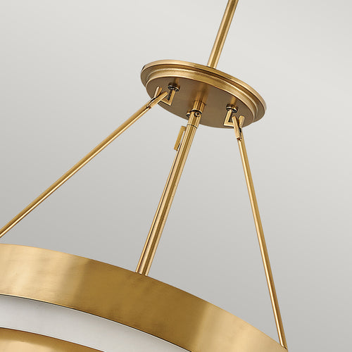 Elstead Hinkley Echelon Cilindrische hanglamp Heritage Brass