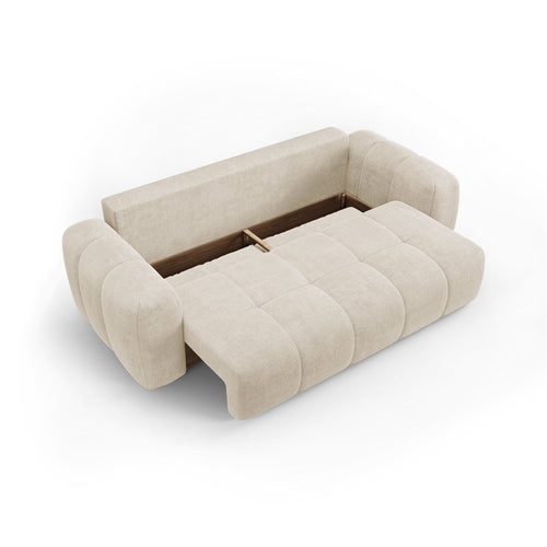 Premium Interiors - Slaapbank met opbergruimte SKY - kruisbinding crème 260cm