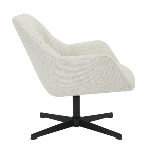 Livingfurn fauteuil Daphne Greige - lichtgrijs - stof