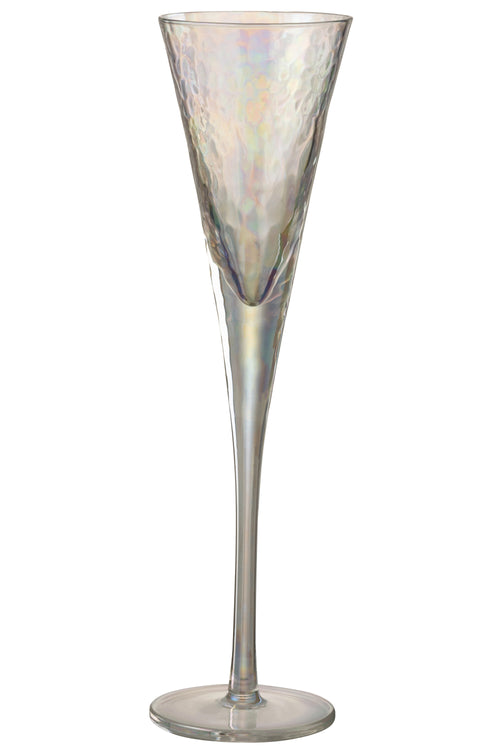 J-Line glas champagne Oneffen - glas - 4 stuks
