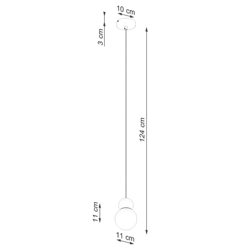 Sollux Lighting Hanglamp PEKKA 1 wit/natuurlijk hout - 11x11x124cm