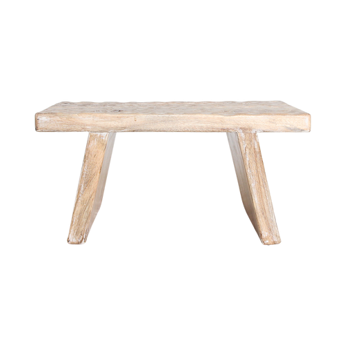 Raw materials krukje chiseled top - naturel - 40x25x20 cm