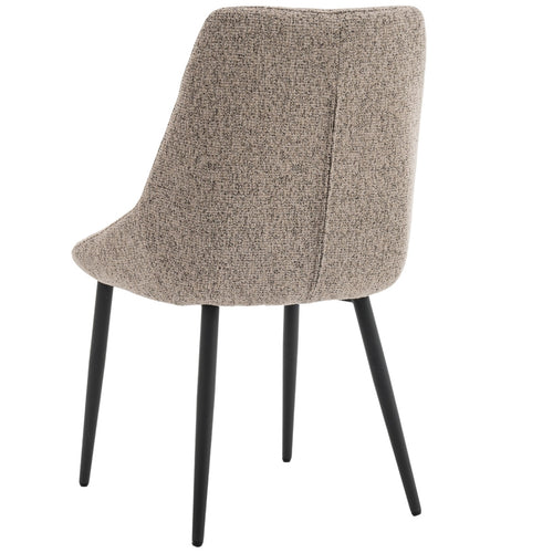 DÉJA Living Eetkamerstoel Malou - Taupe/Zwart - Set van 2 - vtwonen shop