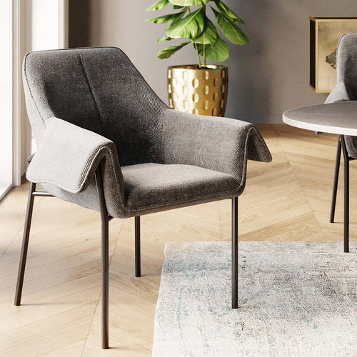 Kare Design Stoel met armleuning Bess grijs - vtwonen shop