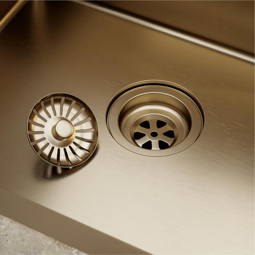 LOMAZOO Spoelbak Keuken Supreme - 50 x 40 cm - Goud - RVS