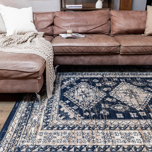 Interieur05 vintage vloerkleed Aila - blauw - 190 x 280 cm