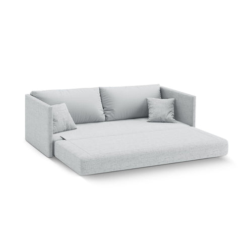 Cosmopolitan Design - Converteerbare bank Shannon 3-zits, structurele stof lichtgrijs - 94x209x87cm