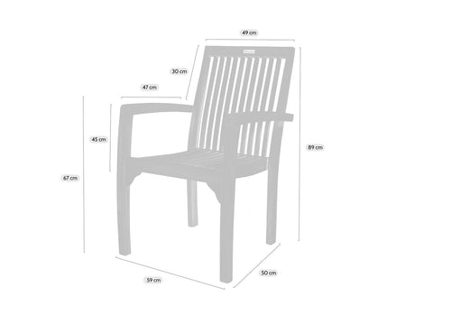 MaximaVida teak houten stoel Sunda - doos per 2 stuks - vtwonen shop