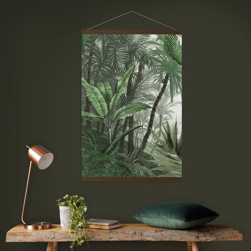 Art for the Home Hangende Poster Linnen - Jungle Landschap Groen - 100x70cm - vtwonen shop