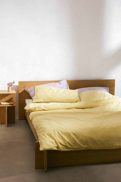 noo.ma OBA Dekbedovertrek - 150x200 cm - Sunny Yellow - vtwonen shop