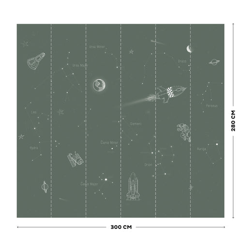 vtwonen Fotobehang - Space army green