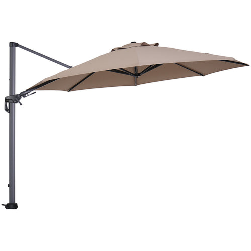 Garden Impressions zweefparasol Hawaii taupe doek - Ø350 cm